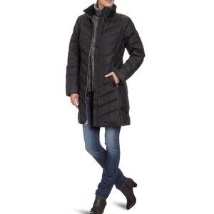 Eddie Bauer EB550 TAUPE Women's Tall Medium Goose Down Puffer Jacket